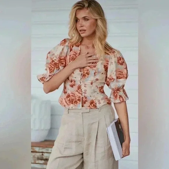 Free People Found You Printed Top ~ Size XS! Absolutely gorgeous top! - Picture 4 of 13